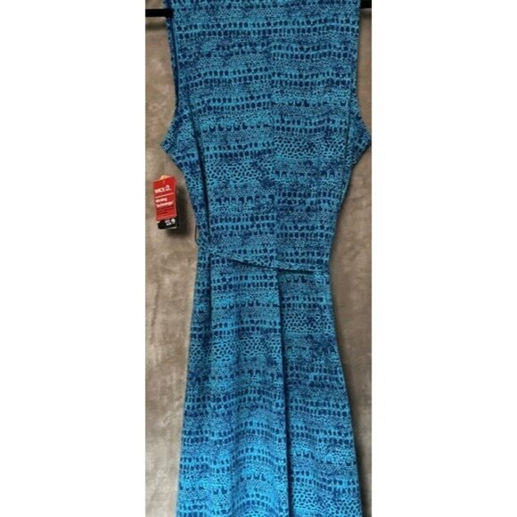 Mountain Hard Wear Women Sleeveless Blue Teal Dryspun Batika Waist Dress UPF 25 - Picture 7 of 12